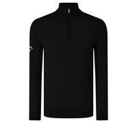 Callaway Ribbed Â¼ Zip Merino Sweater with Logo and Contrast Details