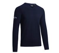 Callaway Ribbed V-Neck Merino Sweater with Logo UK Size S to 2XL