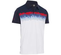CALLAWAY SKYLINE BLOCK PRINT GOLF POLO SHIRT - NAVY BLAZER