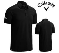 Callaway Golf Mens Swingtech Solid Polo Shirt - Caviar - XXL