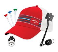 Callaway Unisex Adult Red Golf Hat Gift Set, Red, One Size US