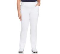 Callaway Women's Pull-on Stretch Tech Flat Front Golf Pant, Brilliant White, 1X
