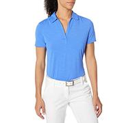 Callaway Women's Golf Short Sleeve Tonal Stripe Polo Shirt, Palace Blue, Medium
