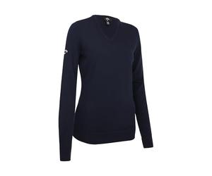 Callaway Womens Merino Wool Long Sleeve Sweater, Dunkles Marineblau, M UK