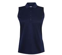 Callaway Womens Sleeveless Knit Polo Shirt Peacoat M
