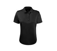 Callaway Women's Solid Short Sleeve Golf Polo Shirt with Swing Tech and Opti-Dri Technology, Stretch, Recycled Fabric (Sizes Xs-XXL), Caviar, Large