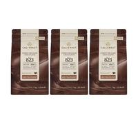 Callebaut 33.6% Milk Chocolate Chips (callets) - 3 x 1kg Bundle