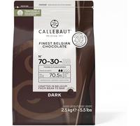 Callebaut - Dark - 70.5% Callets - 2.5kg - (Sold by Parkers Foodservice) 70-30-38 (1 Pack)