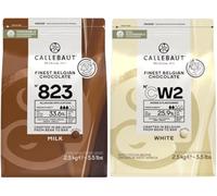 Callebaut Milk & White Chocolate Callets - 2 × 2.5 kg Bulk Baking Bags