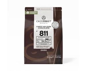 Callebaut N° 811 - Finest Belgian 54.5% Dark Chocolate Callets - 2.5kg