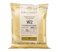 Callebaut N° W2 Finest 28% Belgian White Chocolate Couverture (Callets), 400 g