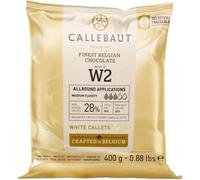 Callebaut N° W2 Finest 28% Belgian White Chocolate Couverture (Callets), 400g