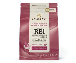 Callebaut RB2 Finest Belgian Ruby Chocolate Couverture Callets 32.8% 2.5kg