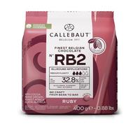 Callebaut RB2 Finest Belgian Ruby Chocolate Couverture Callets 32.8% 400g