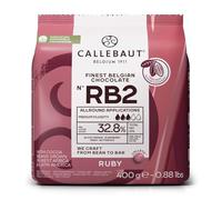 Callebaut Ruby Chocolate Callets RB2 7 x 400g | Intense Fruity Pink Chocolate | 32.8% Cocoa