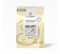 Callebaut Velvet-Style White Chocolate Callets 34.6% - 2.5 kg Bag - Silky Creamy Belgian Chocolate for Moulding, Enrobing & Baking