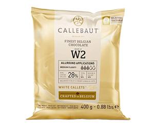 Callebaut W2 Finest Belgian White Chocolate Callets 28.0% Cocoa 400g