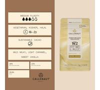 Callebaut W2 Finest Belgian White Chocolate Couverture Callets 280 Coc