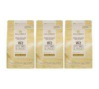 Callebaut W2 Finest White Chocolate Couverture Callets 28.0% Cocoa 3 x 1kg