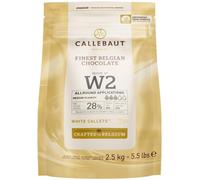 Callebaut W2NV 28% "Select" White Chocolate Easymelt Chips (Callets) (1 x 2.5 kg)