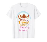 Called by God Nurse RN Faith Filled Value Graphic T-Shirt, Men, White, S
