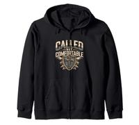 Called Not Comfortable Christian Faith Zip Hoodie