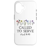 Called to Serve God Quote Christian Bible Verse Mark 10:45 Case for iPhone 16