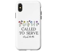 Called to Serve God Quote Christian Bible Verse Mark 10:45 Case for iPhone X/XS