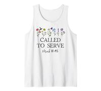 Called to Serve God Quote Christian Bible Verse Mark 10:45 Tank Top