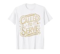 Called to Serve Vintage Distressed Text Design T-Shirt