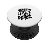 Called To Teach Blessed To Inspire Christian Teacher PopSockets Adhesive PopGrip