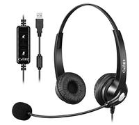 Callez USB Headset with Microphone for Laptop, Adjustable Noise Cancelling Computer Headsets, 2M Length PC Headphones with In-Line Controls for Skype Zoom Home Office Business MS Teams