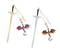 Callie Custom Dragon Fantasy Bookmark with Name, Vintage Tassel Metal Pendant, Reading Accessory Birthday Gift for Readers Bookworms Dragon Lover