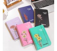 CALLIE Personalised 2026 Planner with Name, Birth Flower A5 Weekly and Monthly Planner, Hardcover Spiral Notebooks for Women Men, Office Travel Accessory, Christmas Birthday Gift for Family Friend