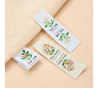 CALLIE Personalised Birth Flower Sewing Labels, 50 Labels Custom Cotton Clothing Tags with Name Text, Sewing Accessories for Handmade Knitting Quilting, Christmas Birthday Gift for Knitters Crafters