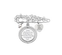 CALLIE Personalised Wedding Bouquet Charm - Today a Beautiful Bride Tomorrow a Loving Wife Always My Wonderful Daughter, Custom Rhinestone Pin Brooch with Photo Text, Wedding Bridal Gifts for Bride
