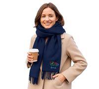 CALLIE Personalised Winter Scarf | Custom Embroidered Name Scarf | 15 Color & 5 Floral Options | Christmas Birthday Gifts for Women Men