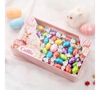 callie Personalized Easter Treat Boxes - Custom Name, Easter Bunny Treat Goodie Cookie Candy Eggs Gifts Box Containers, Party Favors Gifts for Kids Girls Boys (1 Pcs)