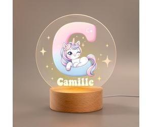 CALLIE Personalized Fantasy Night Light, Customizable Name and Initial with Star Design for Room Decor