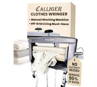 Calliger Clothes Wringer - Better Moisture Removal Than Portable Washing Machine/Portable Dryer - Heavy Duty Off Grid Laundry Wringer | Perfect Towel Wringer for Chamois Cloth, Tile Sponge, etc.