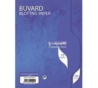 Calligraphe 1002C - A Bag of 10 White Blotting Paper in a Notebook (a Clairefontaine Brand) - Dimensions: 16 x 21 cm - 100 gsm Paper - Wrapped in Film