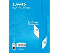 Calligraphe 1020C - One Container of 100 White Blottering Papers (a Clairefontaine Brand) - Dimensions: 16 cm x 21 cm - 100 g Paper - Manufactured in France