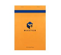 Calligraphe 10705C Un Lot de 5 Blocs Master Agrafés en Tête Orange (une Marque de Clairefontaine) - A5 14,8x21 cm - 100 Feuilles Petits Carreaux - Papier 70 g - Couverture Carte Enduite