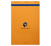 Calligraphe 10714C Un Lot de 5 Blocs Master Agrafés en Tête Orange (une Marque de Clairefontaine) - A4+ 21x31,8 cm - 100 Feuilles Petits Carreaux - Papier 70 g - Couverture Carte Enduite