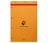 Calligraphe 10754C Un Lot de 5 Blocs Master Agrafés en Tête Perforé 4 Trous Orange (une Marque de Clairefontaine) - A4+ 21x31,8 cm - 80 Feuilles Grands Carreaux - Papier 80g - Couverture Carte Enduite
