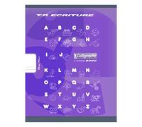 Calligraphe 108503C A Set of 20 Purple Exercise Books (a Clairefontaine Brand) - 17x22 cm - 32 Pages Double Line 5 mm and Plain White - Paper 90 g - Card Cover