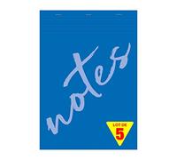 Calligraphe 15354C Un Lot de 5 Blocs Notes Agrafés en Tête Bleu (une Marque de Clairefontaine) - A4 21x29,7 cm - 100 Feuilles Petits Carreaux - Papier 60 g - Couverture Semi Enveloppante