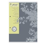 Calligraphe 17815C Set of 5 Lesson Notepad Large Forever - A4 21x29,7 cm - 200 Pages Small Squares with Margin - 100% Recycled Paper 70 g - Random Colours