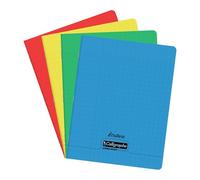 Calligraphe 18010C Stapled Writing Notebook (Clairefontaine) 17x22cm - 32 Pages Double Line 3mm Inter. Vertical - Paper 90g - Cover Polypro Clear Random Colour