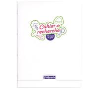 Calligraphe 18797C InColoure Stapled Research Notebook (Clairefontaine Brand) - 24x32 cm - 192 Plain White Pages - 70 g White Paper - Transparent Polypro Cover